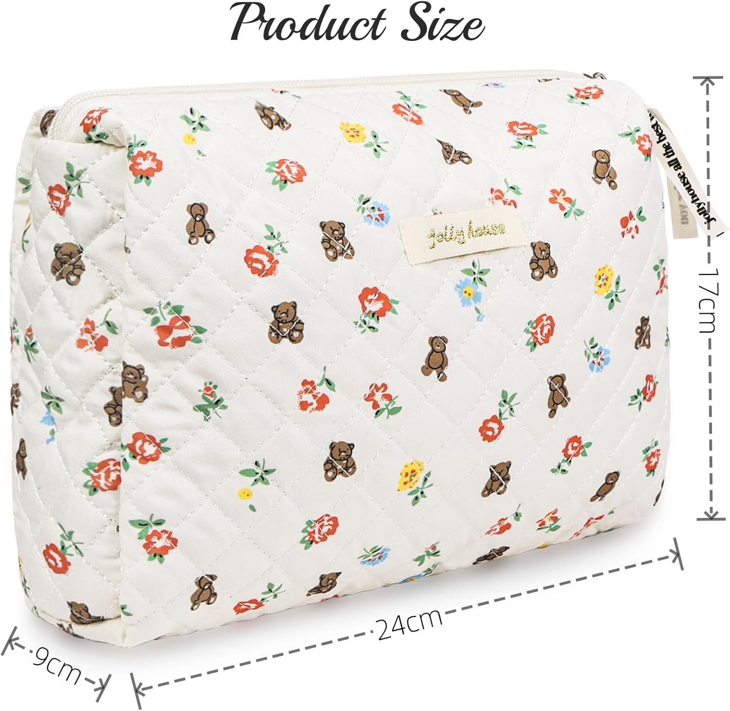 Thumbnail 1 de Aucuu Borsa da toilette da viaggio floreale in cotone con organizer e tasca a coulisse