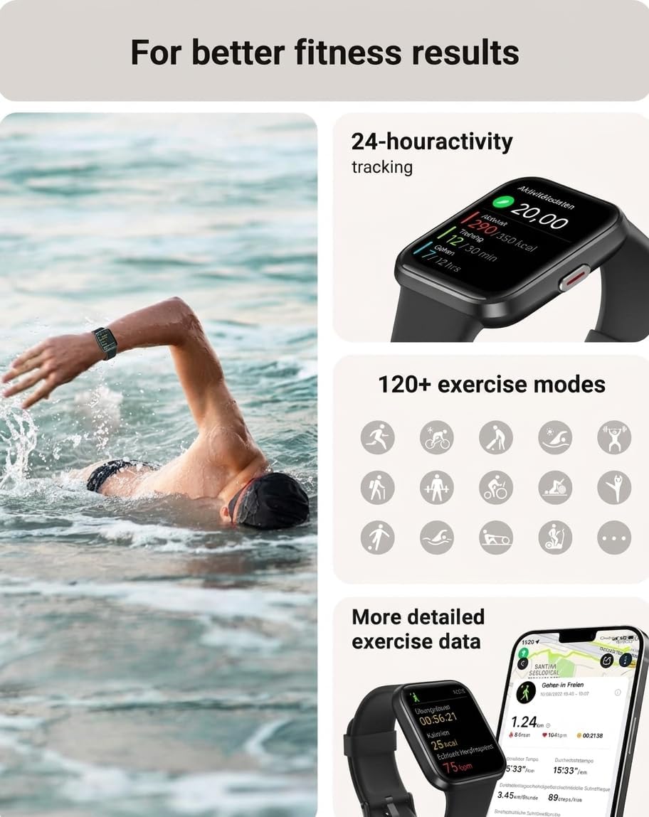 Thumbnail 4 de Tensky Smart Watch 1.8" Fitness Tracker