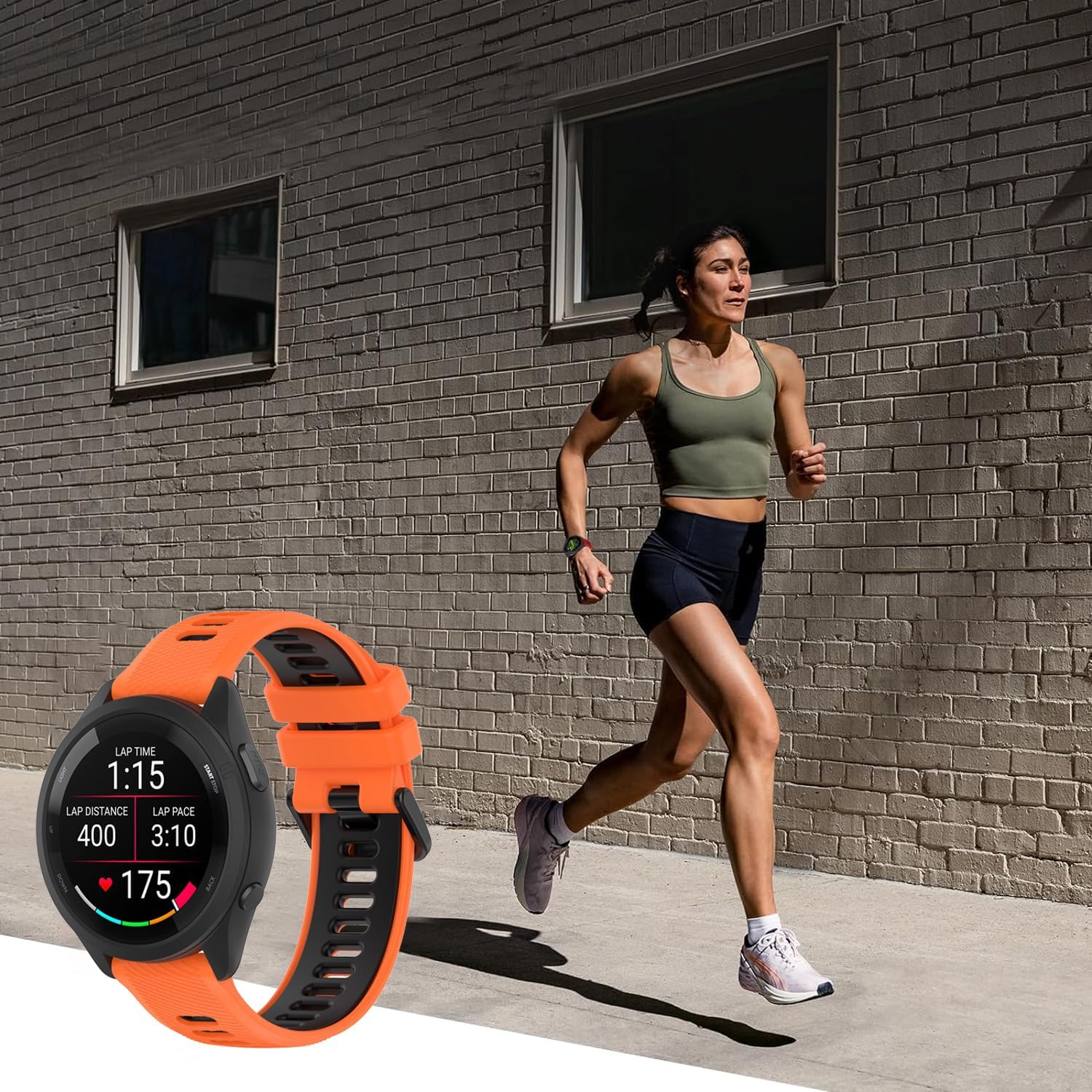 Thumbnail 6 de FiiMoo 20mm Silicone Strap for Garmin Venu 2 Plus/Venu Sq 2/Forerunner 165 (adjustable replacement band)
