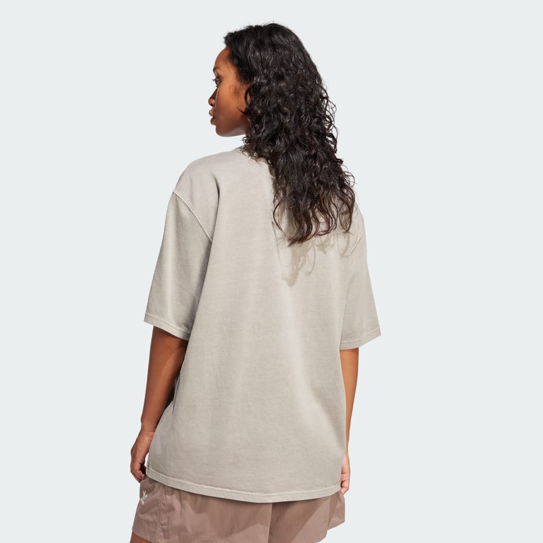 Detalle de Adidas Camiseta Washed Oversized – Verde