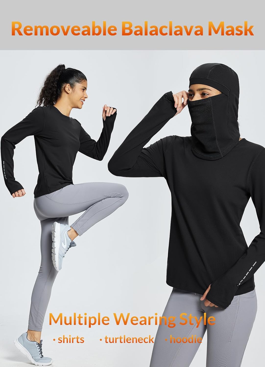 Thumbnail 2 de baleaf Thermal Long Sleeve Women Shirt with Balaclava 🎽