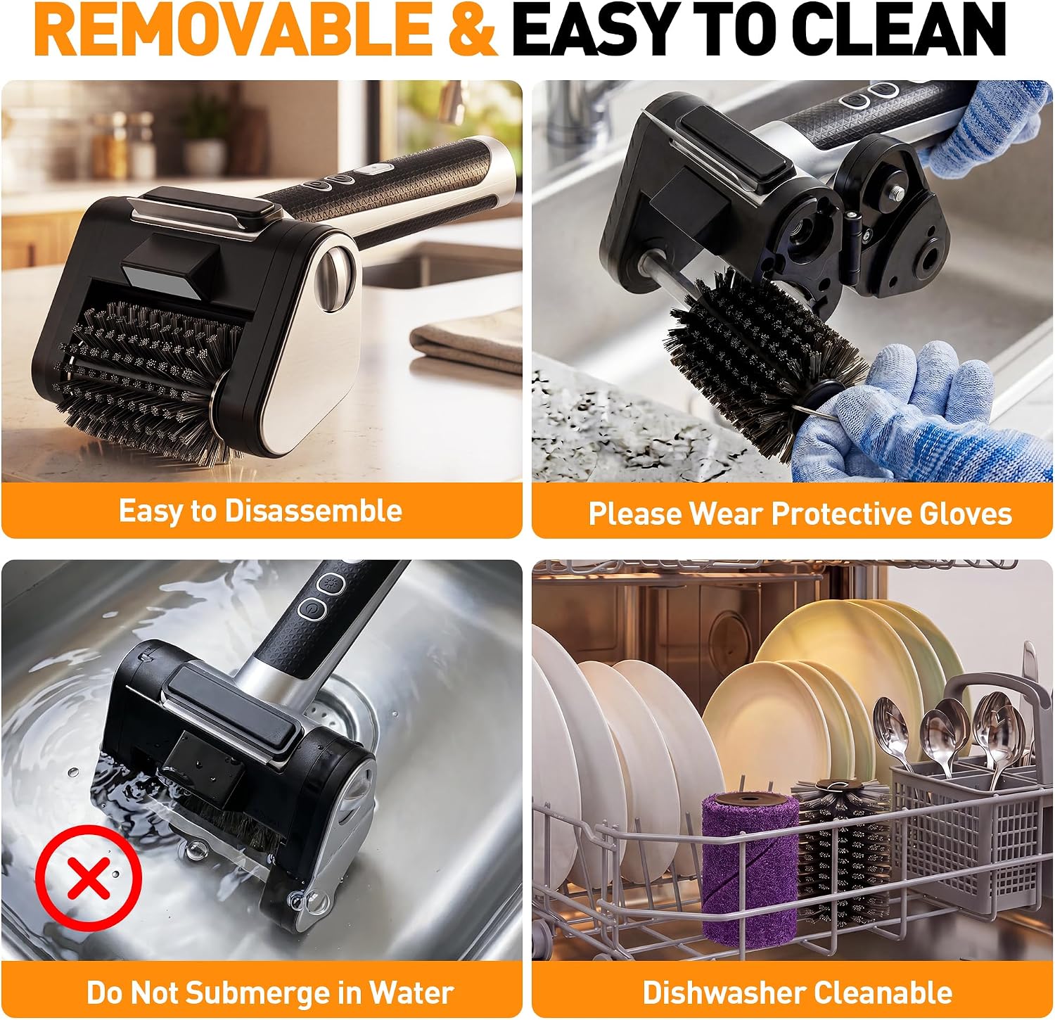 Detalle 2 de Electric Grill Brush, 4000mAh