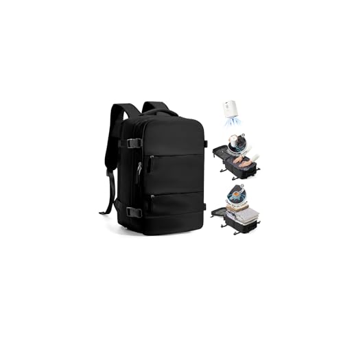 Detalle de SZLX Mochila al Vacio con Bomba: Organización y ahorro de espacio para viajes en cabina 40x30x20
