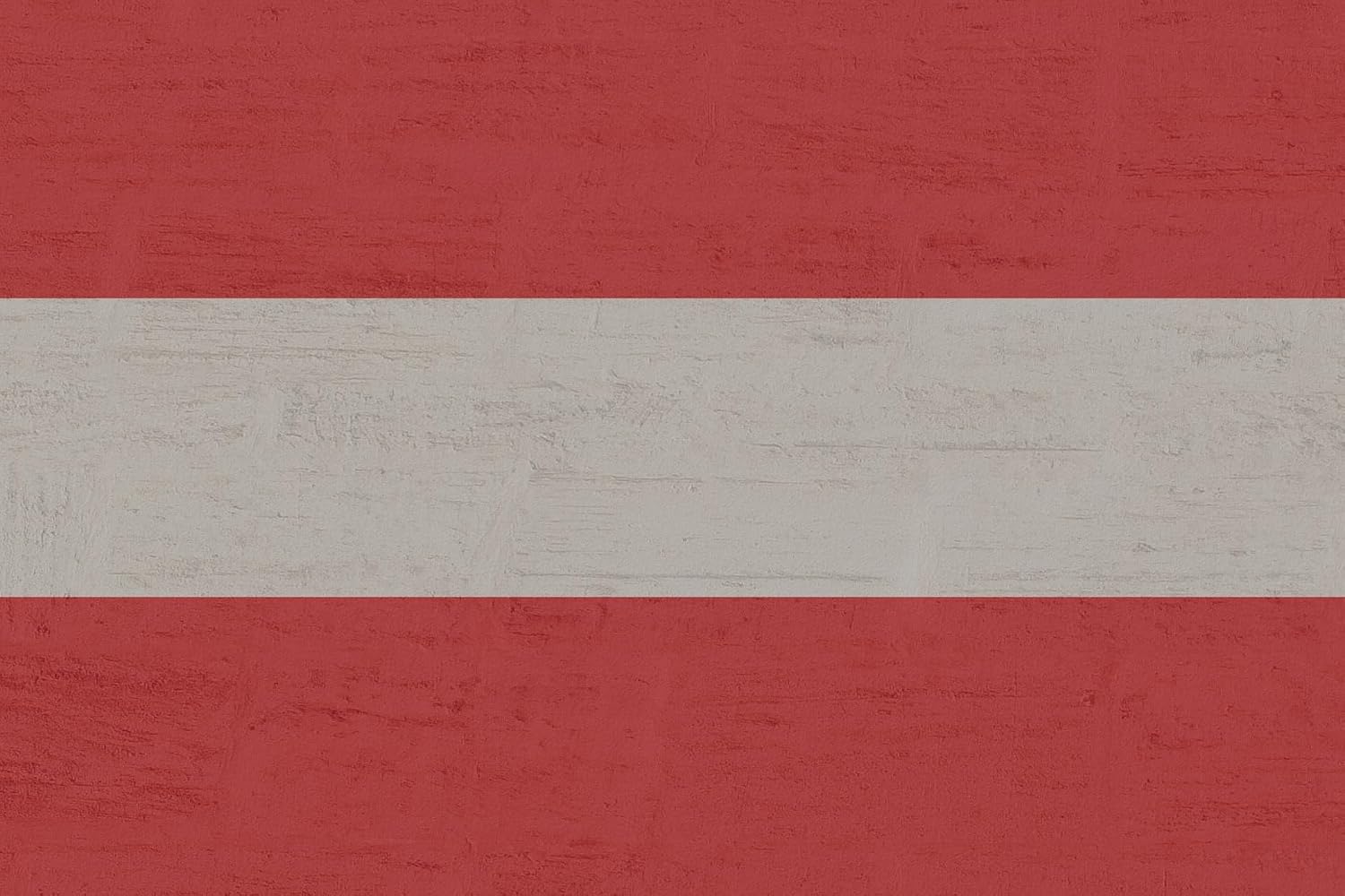 Detalle de Österreichische Fahne 90×150 cm – strapazierfähige Polyesterflagge mit Messingösen