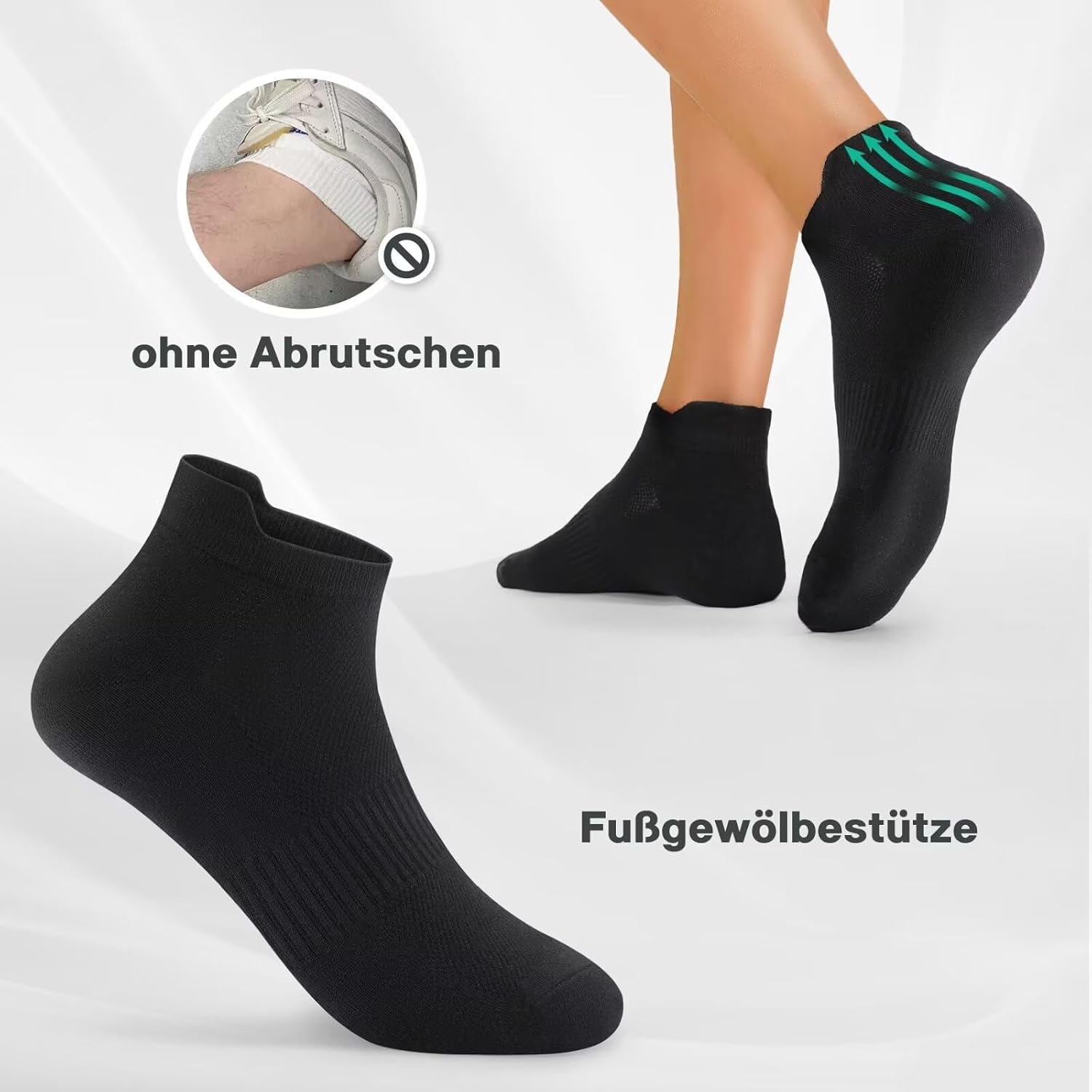 Detalle 2 de YouShow Sneaker Socken 10 Paar für Sport