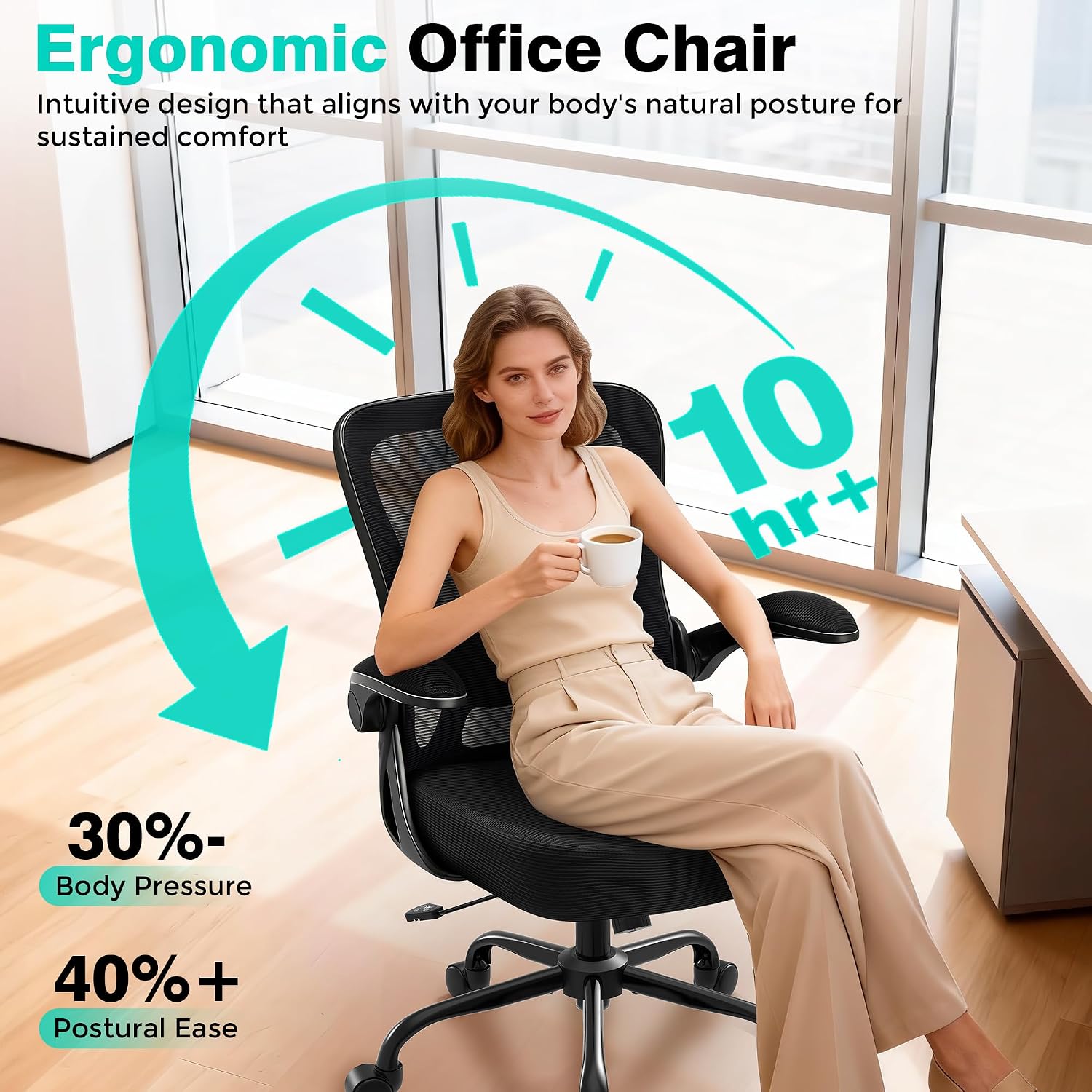 Thumbnail 4 de AreShark Office Chair Ergonomic Mesh 300 lb capacity