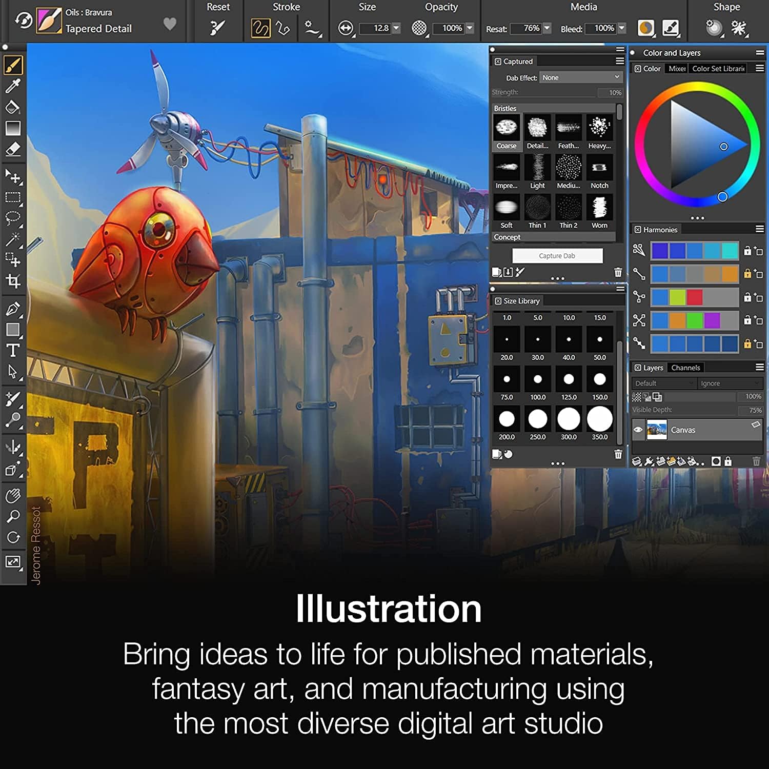 Detalle de Corel Painter 2023 Standard – Digitales Malen und Illustration
