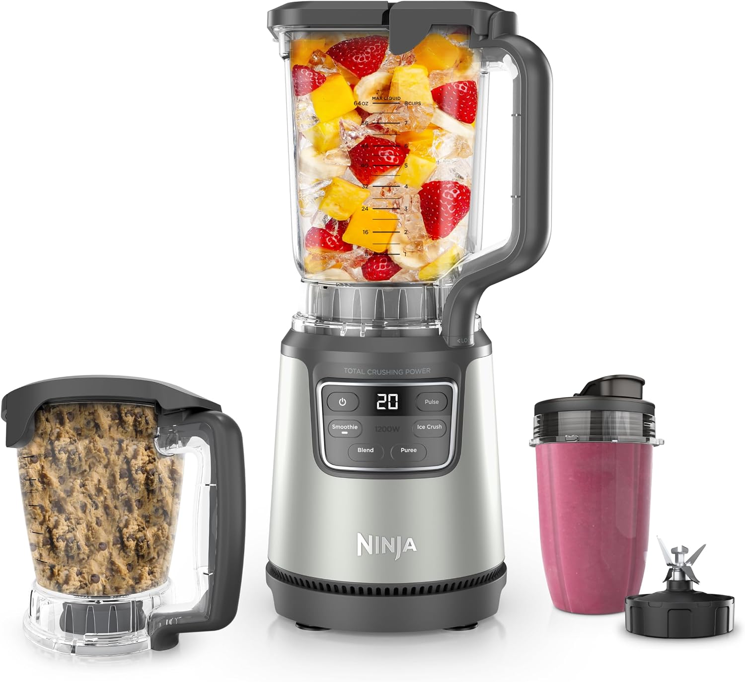Ninja BlendPro Kitchen System (BO402) 72 oz Blender + 5-Cup Food Processor + 18 oz To-Go Cup