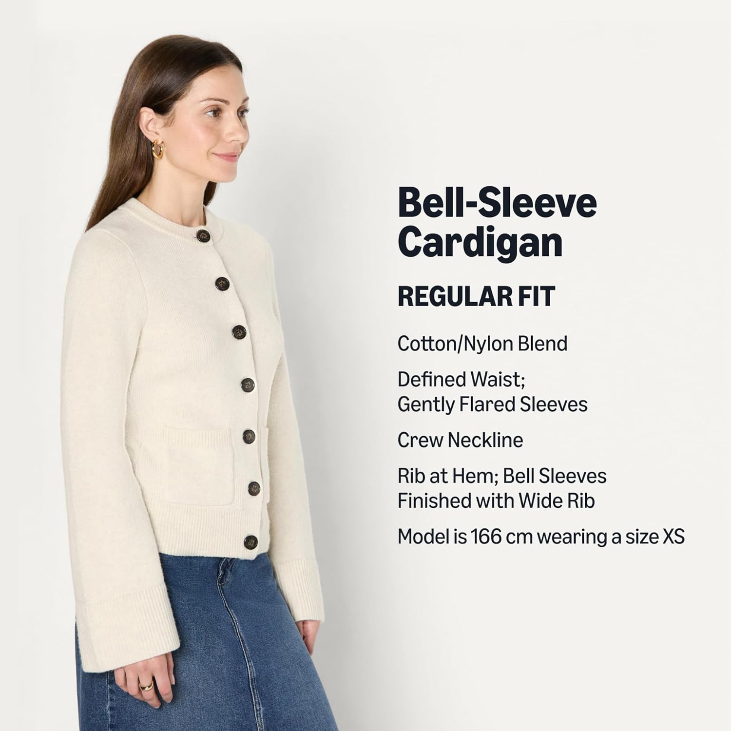 Thumbnail 3 de Amazon Essentials Women's Regular-Fit Long-Sleeve Cardigan with Bell Sleeves and Shaped Waist