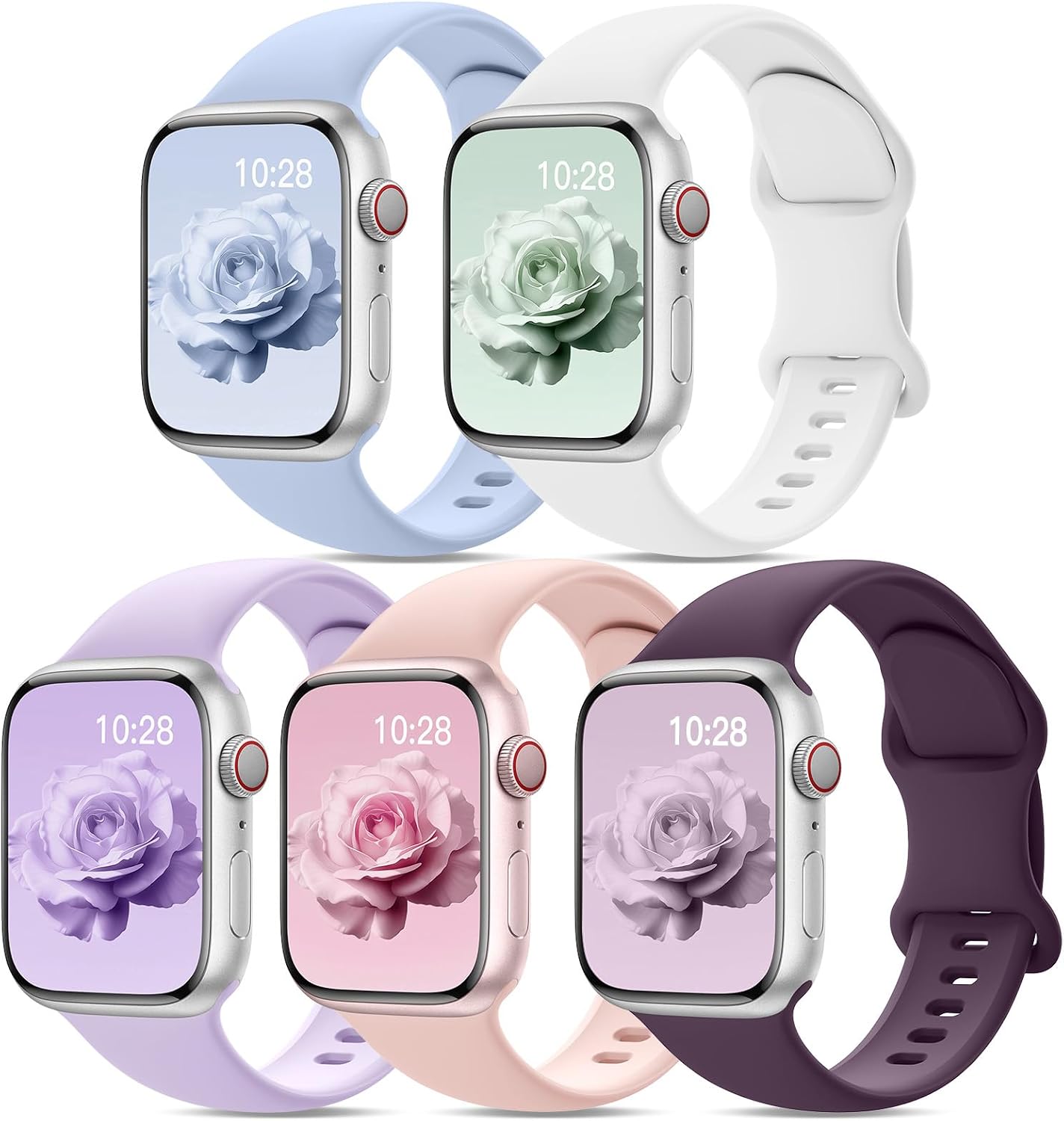 Detalle de Yoohoo 5 Pack Silicone Strap for Apple Watch
