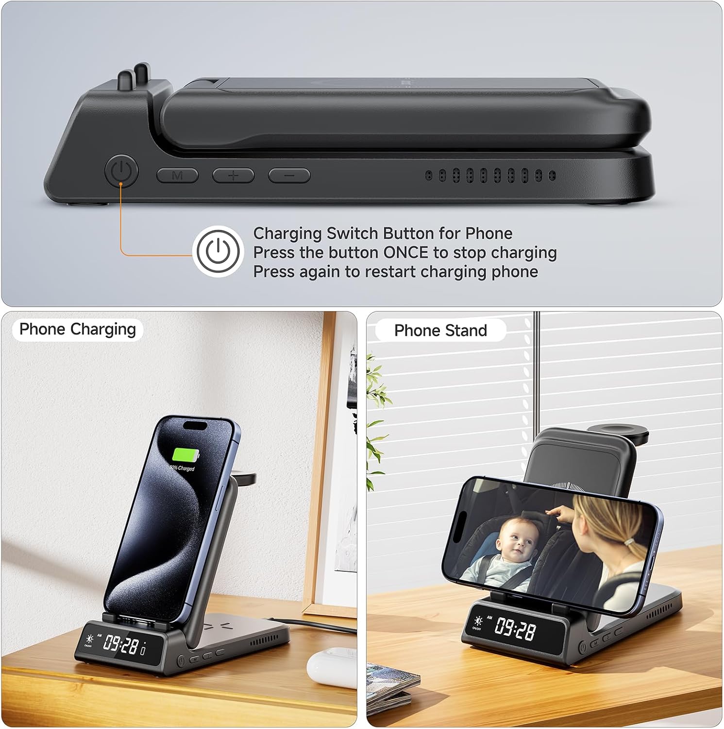 Thumbnail 3 de SwanScout 703A 3-in-1 wireless charger for iPhone