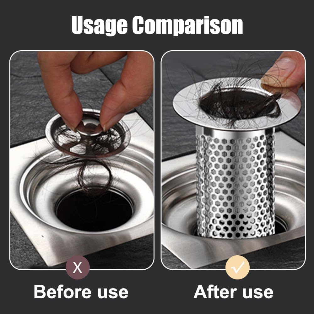 Thumbnail 4 de Kitchen Sink Drain Strainers, 2-Pack Stainless Steel Anti-Clogging Filters
