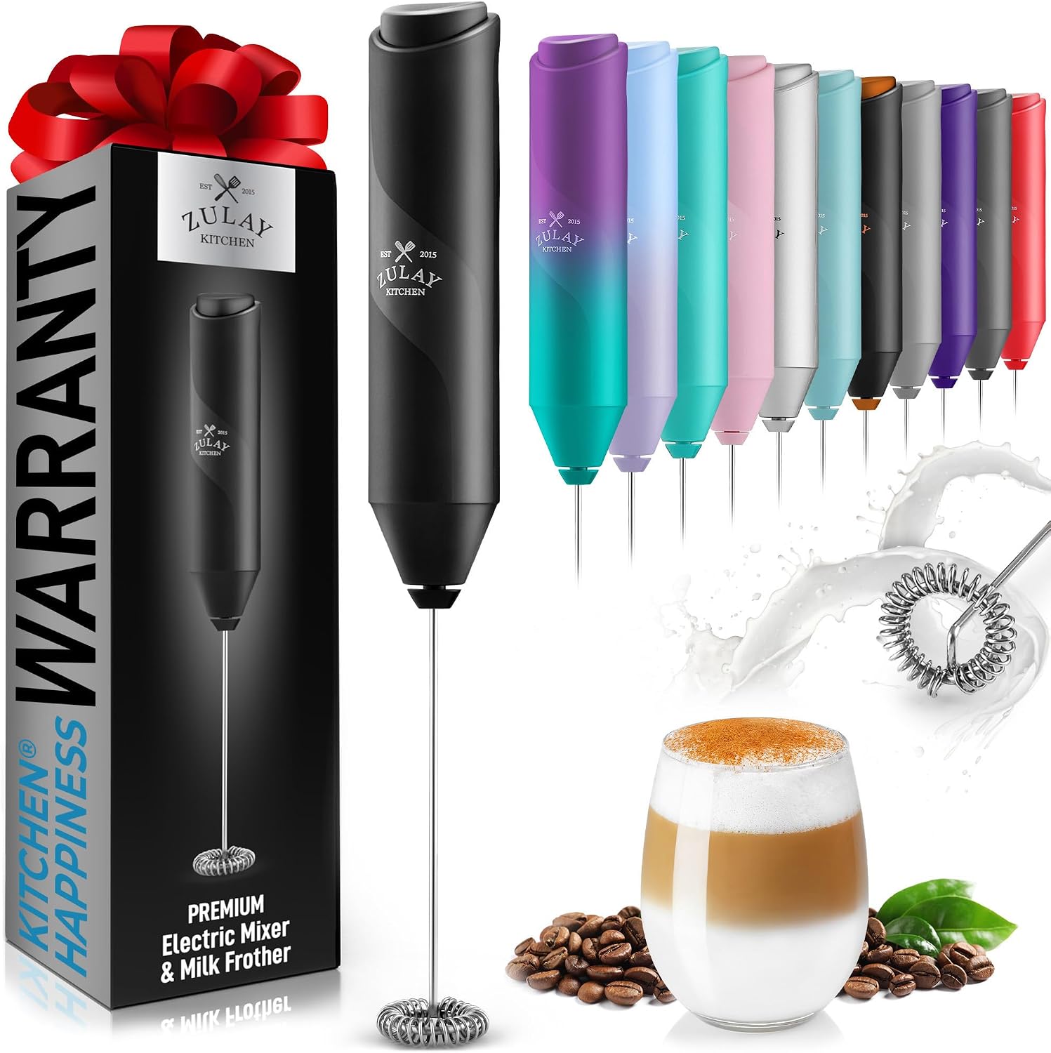 Detalle de Zulay Kitchen Handheld Milk Frother