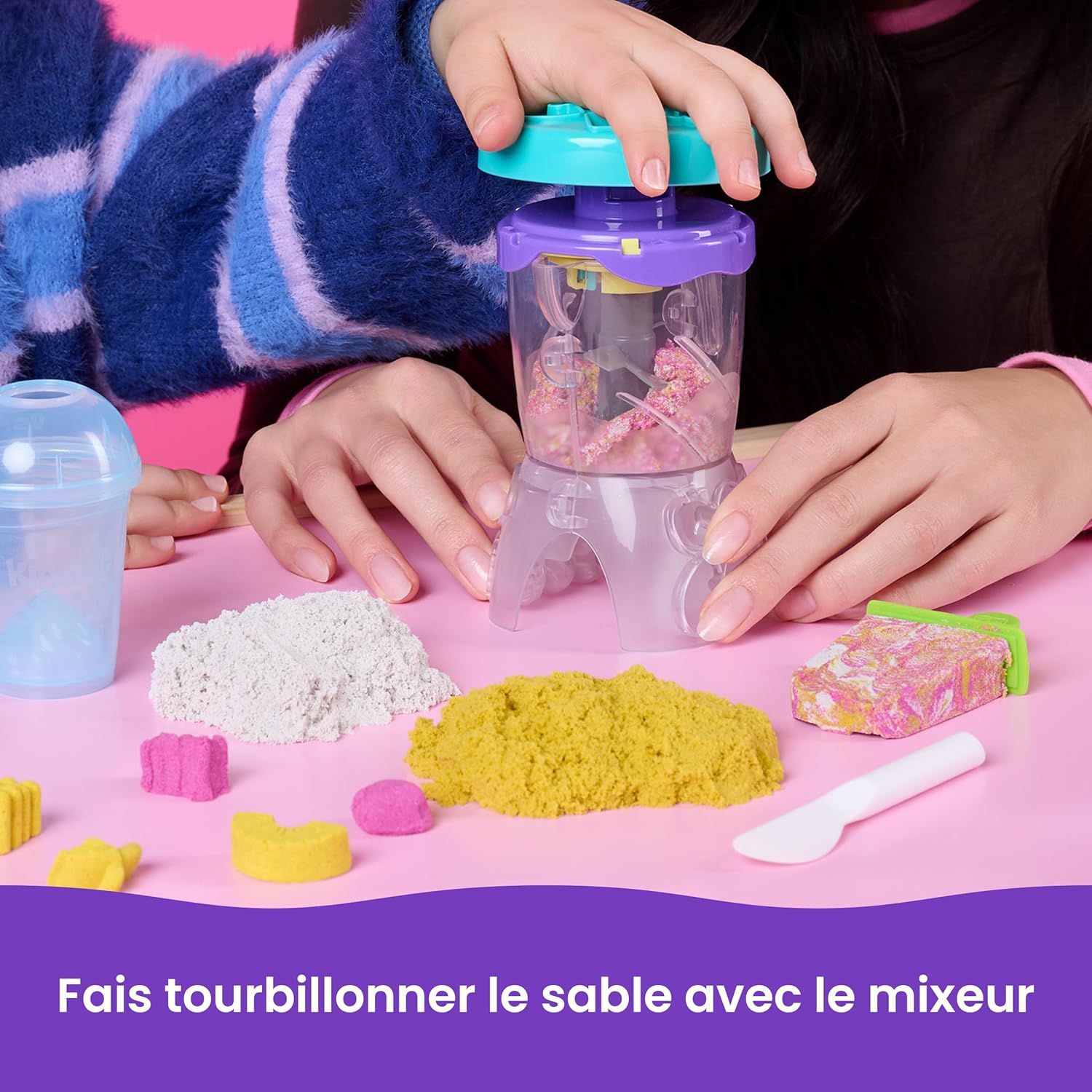 Thumbnail 2 de Kinetic Sand Sable Magique La Fabrique Smoothies 396 g + 9 accessoires