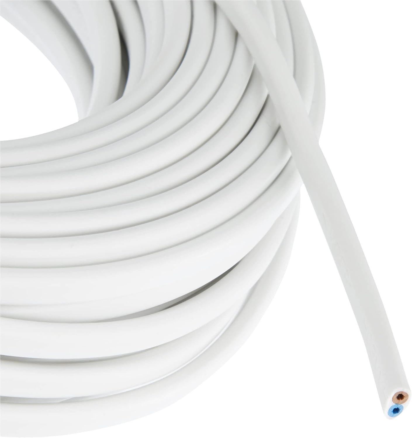 Detalle 1 de Electraline 10904 Piattina Indivisibile H03VVH2-F 2x0.75 mm | 20 m Bianco