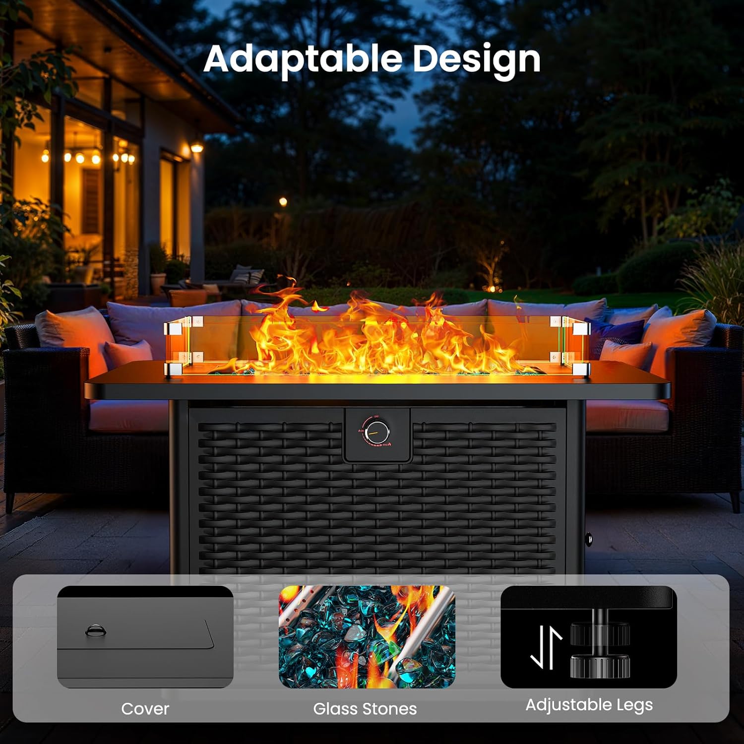 Thumbnail 4 de Ciays Propane Fire Pit Table 43-Inch