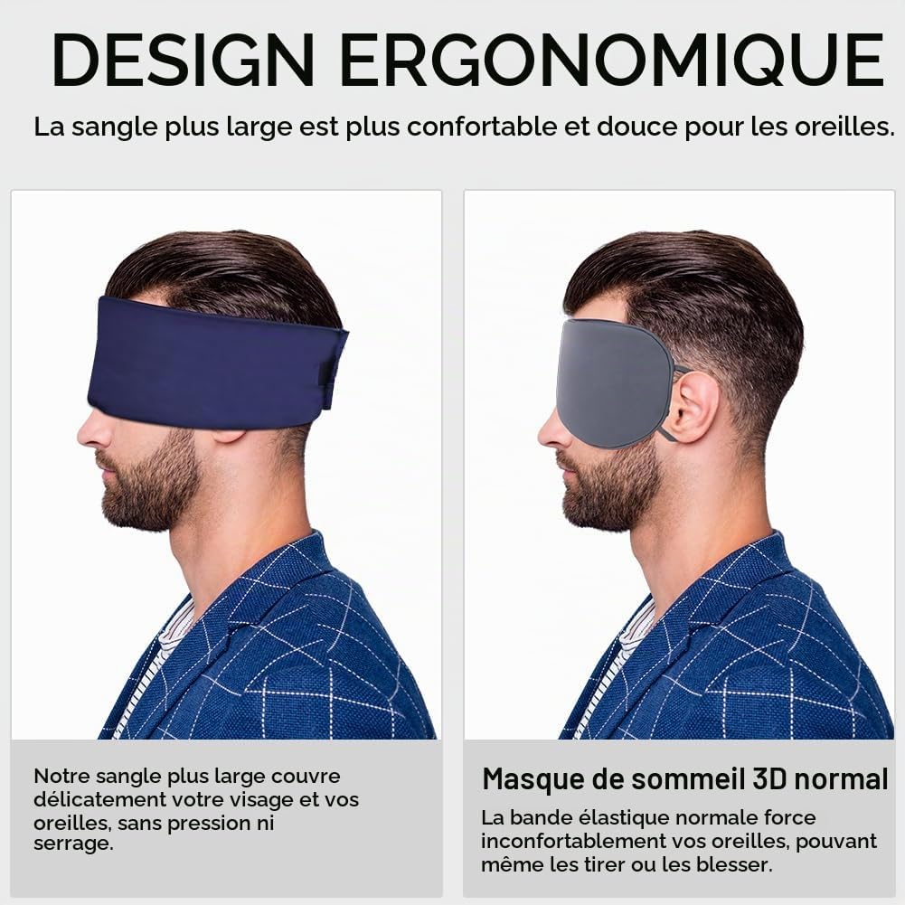 Thumbnail 6 de ACWOO zijden slaapmasker met verstelbare hoofdband en volledige bedekking