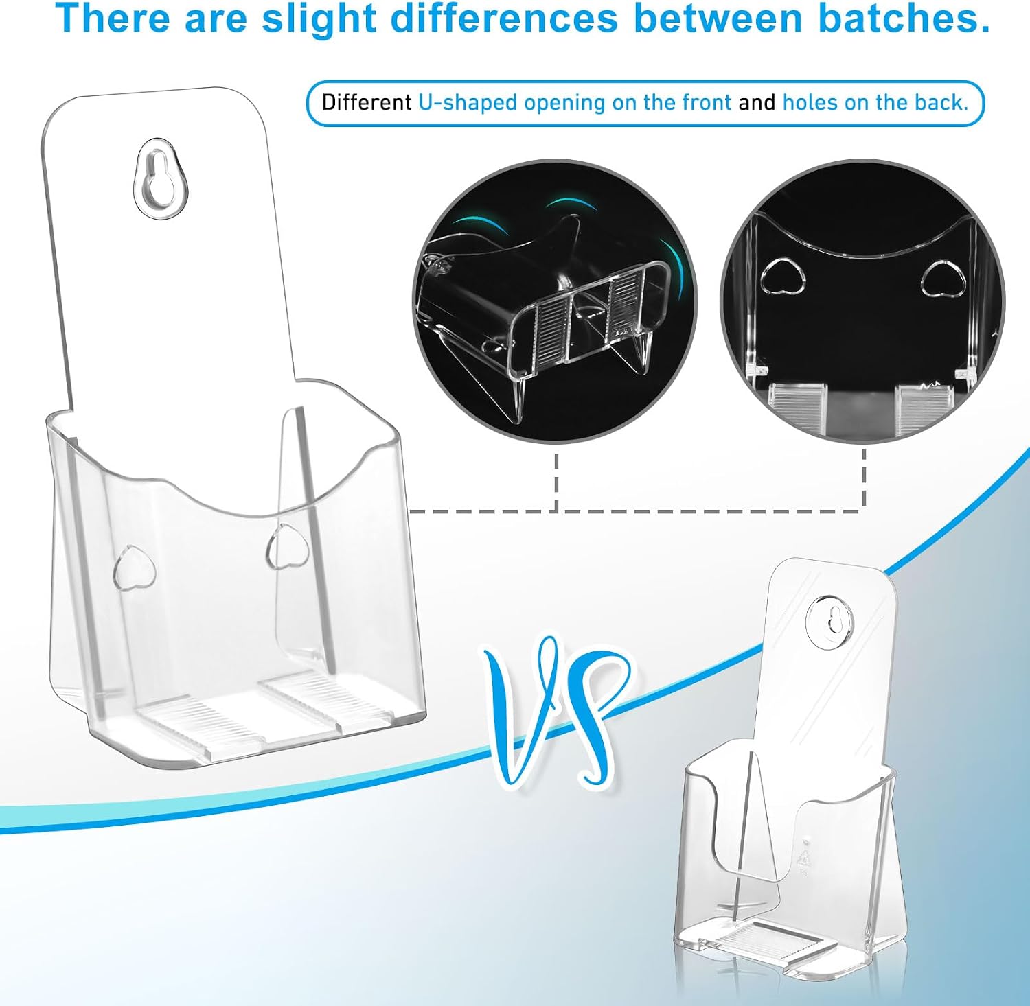 Thumbnail 3 de xydstay XYD-YKL-ZLJ2 Acrylic Brochure Holders, Clear 2-Pack with Non-Slip Base
