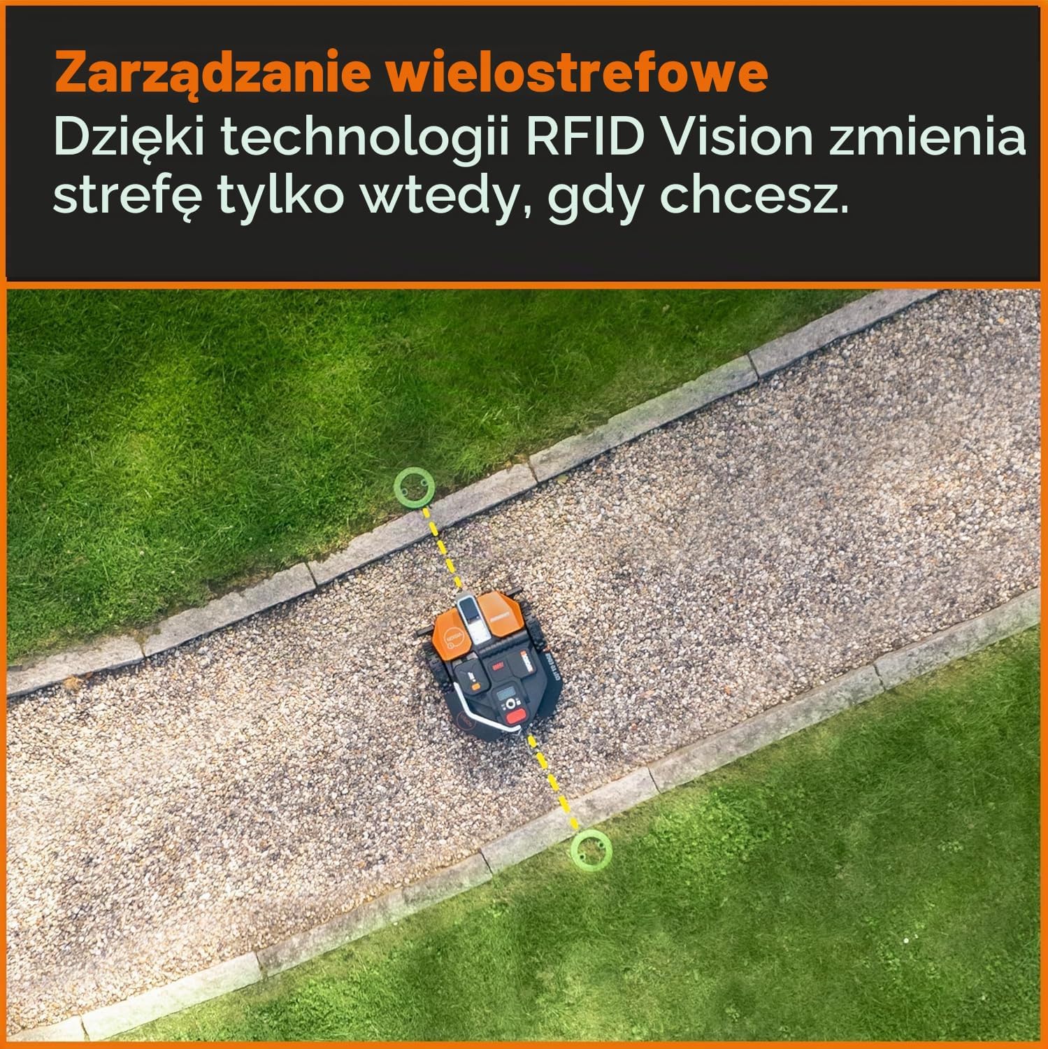 Detalle 1 de WORX Landroid Vision WR208E.1 – robot koszący do 800 m² z kamerą Full HD