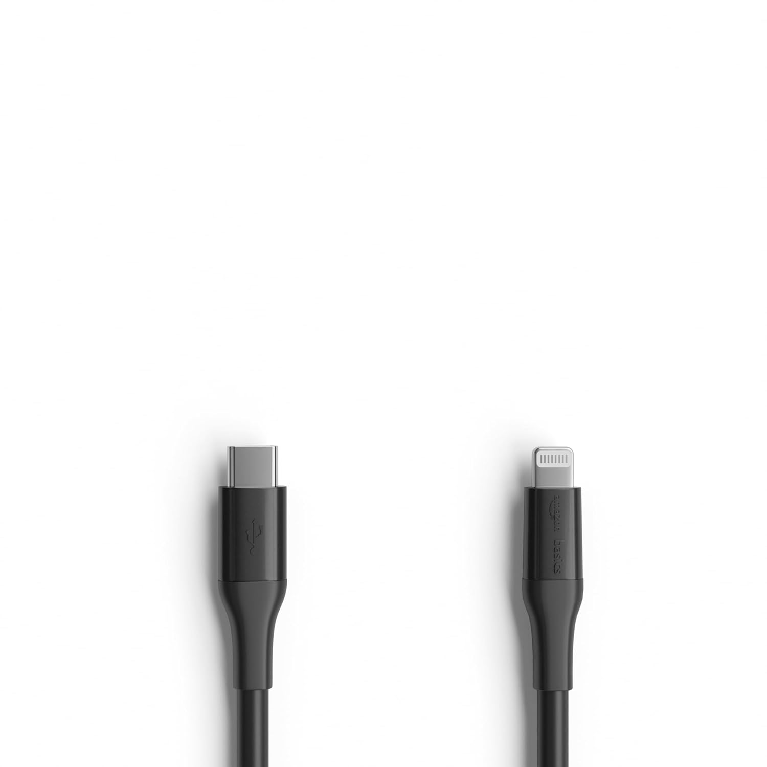 Detalle de Amazon Basics USB 2.0 Type-C to Lightning Cable (MFi Certified), 3 m, Black