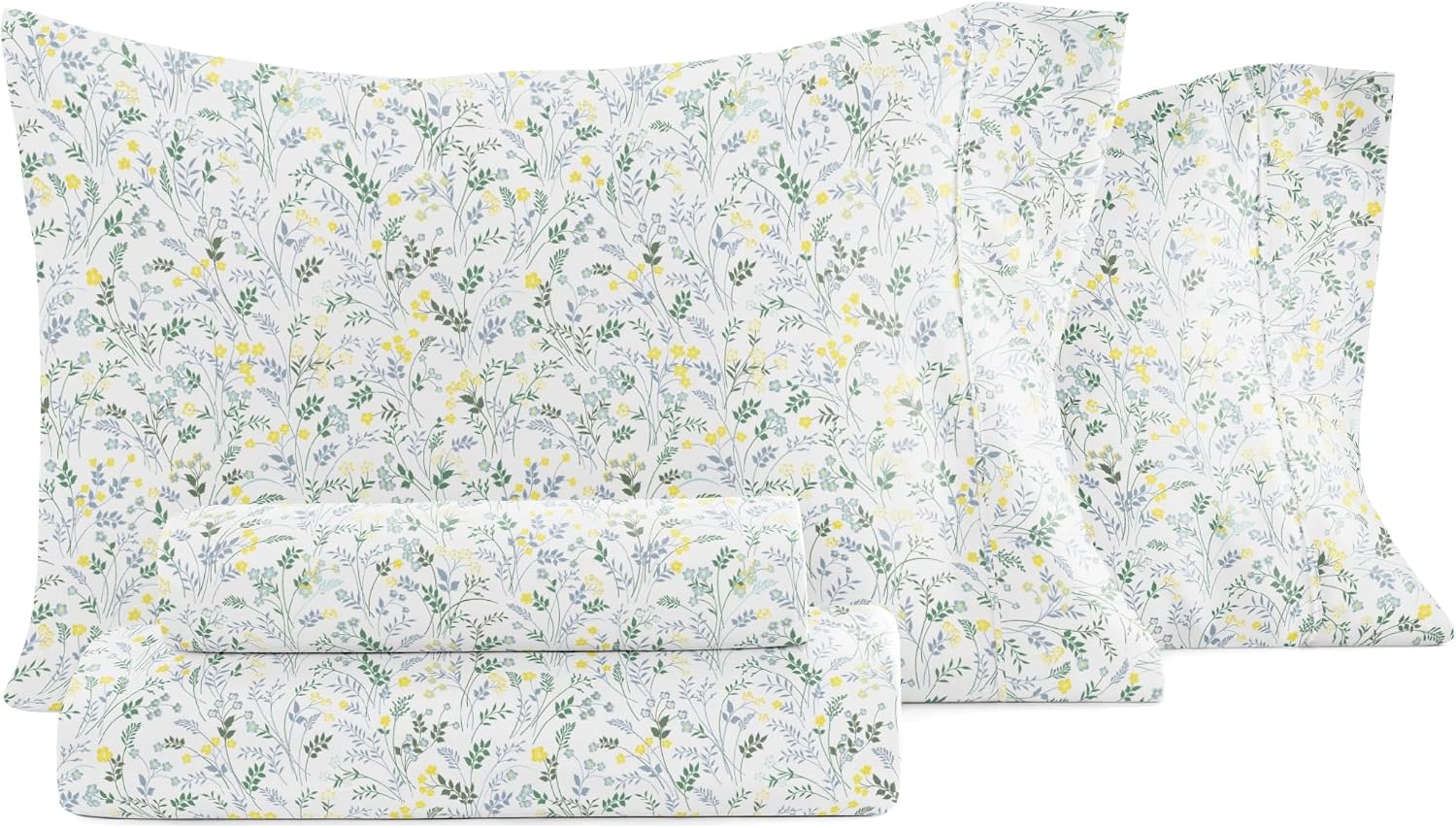 Detalle de Linen Market Patterned Microfiber Queen Sheet Set 4 Piece – Oeko-TEX Certified Ultra Soft & Wrinkle-Free
