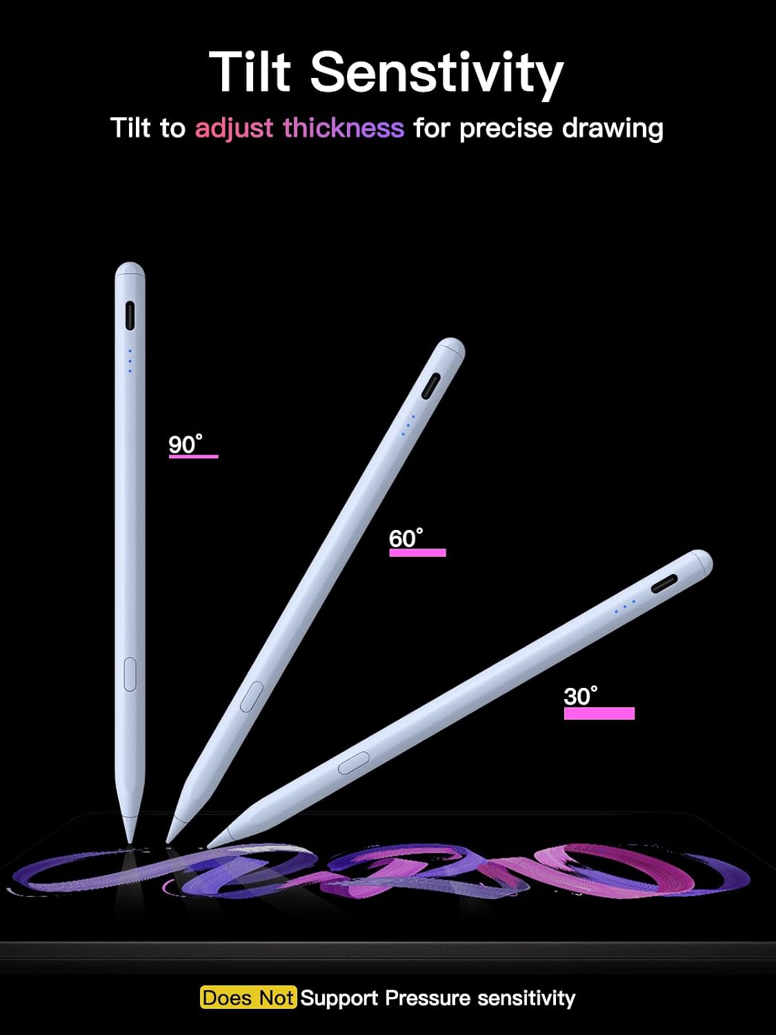 Thumbnail 6 de KEEPRO iPen-Blue Stylus Pen for iPad with Tilt Sensitivity and USB-C