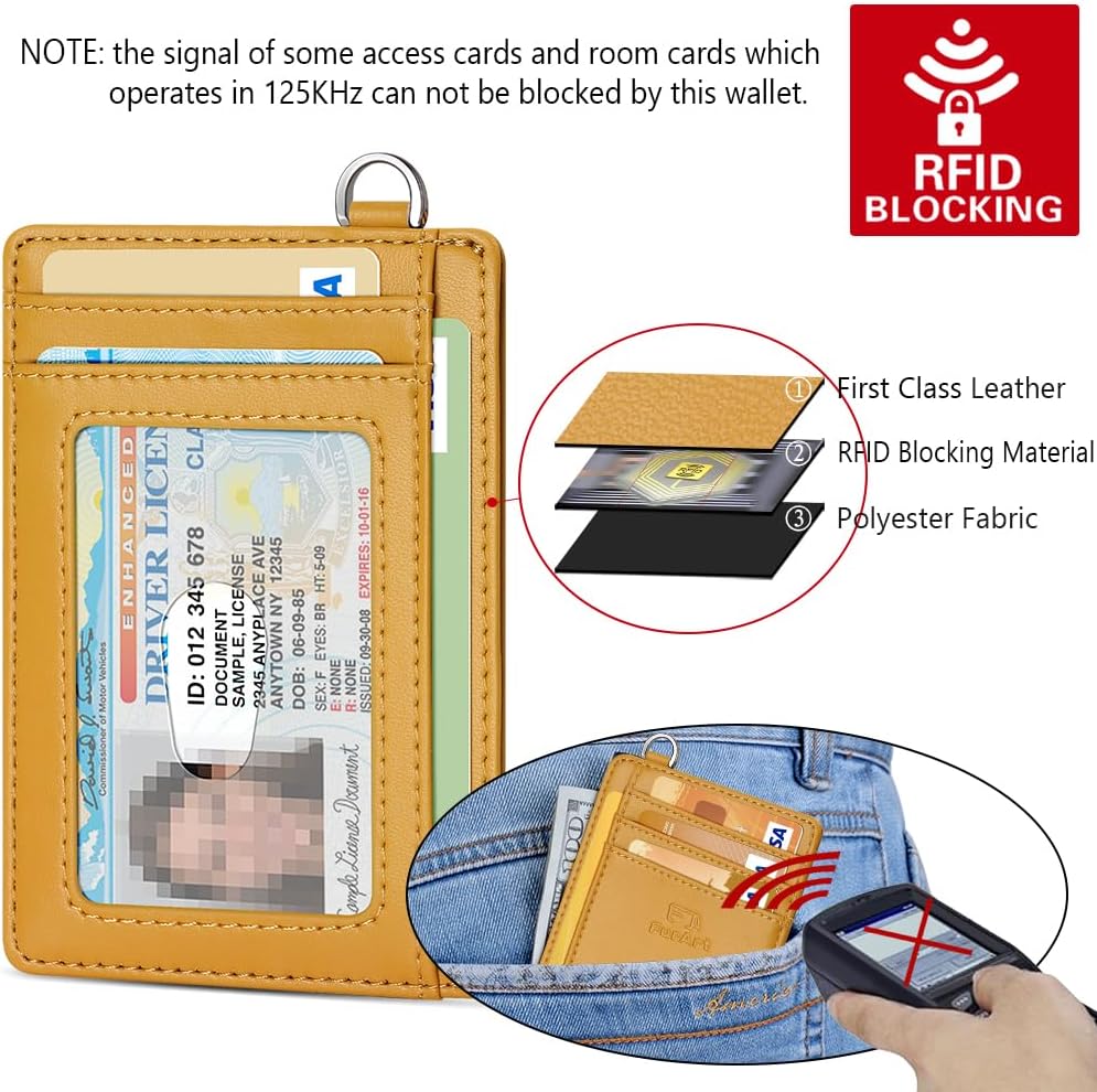 Detalle 1 de FurArt Schlankes Kreditkartenetui mit RFID-Blockierung – minimalistische Kartenhülle für Damen & Herren