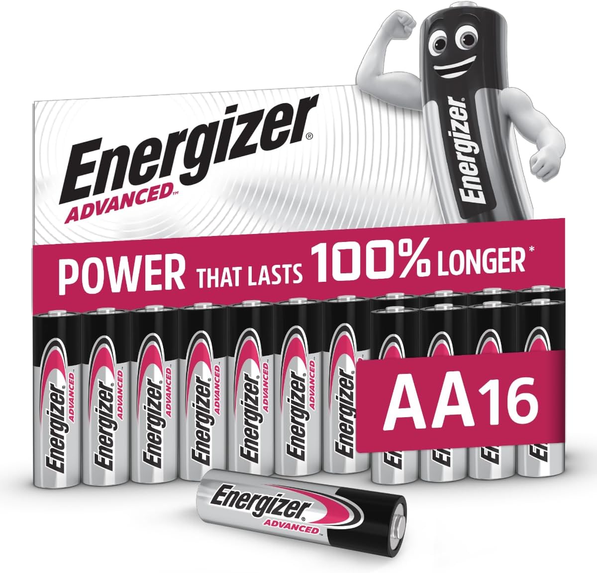 Detalle de Energizer Advanced AA 16 Pack — 1.5V batteries