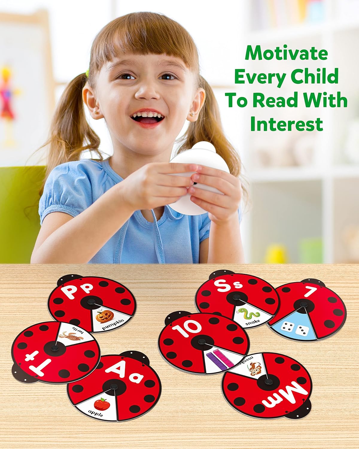 Thumbnail 3 de Coogam Jouet d'apprentissage interactif ABC — cartes coccinelles Montessori pour bébés 3–5 ans