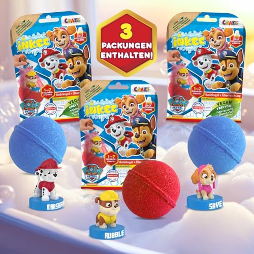Thumbnail 1 de INKEE Set 3 Bombe da bagno Paw Patrol per bambini – con sorpresa