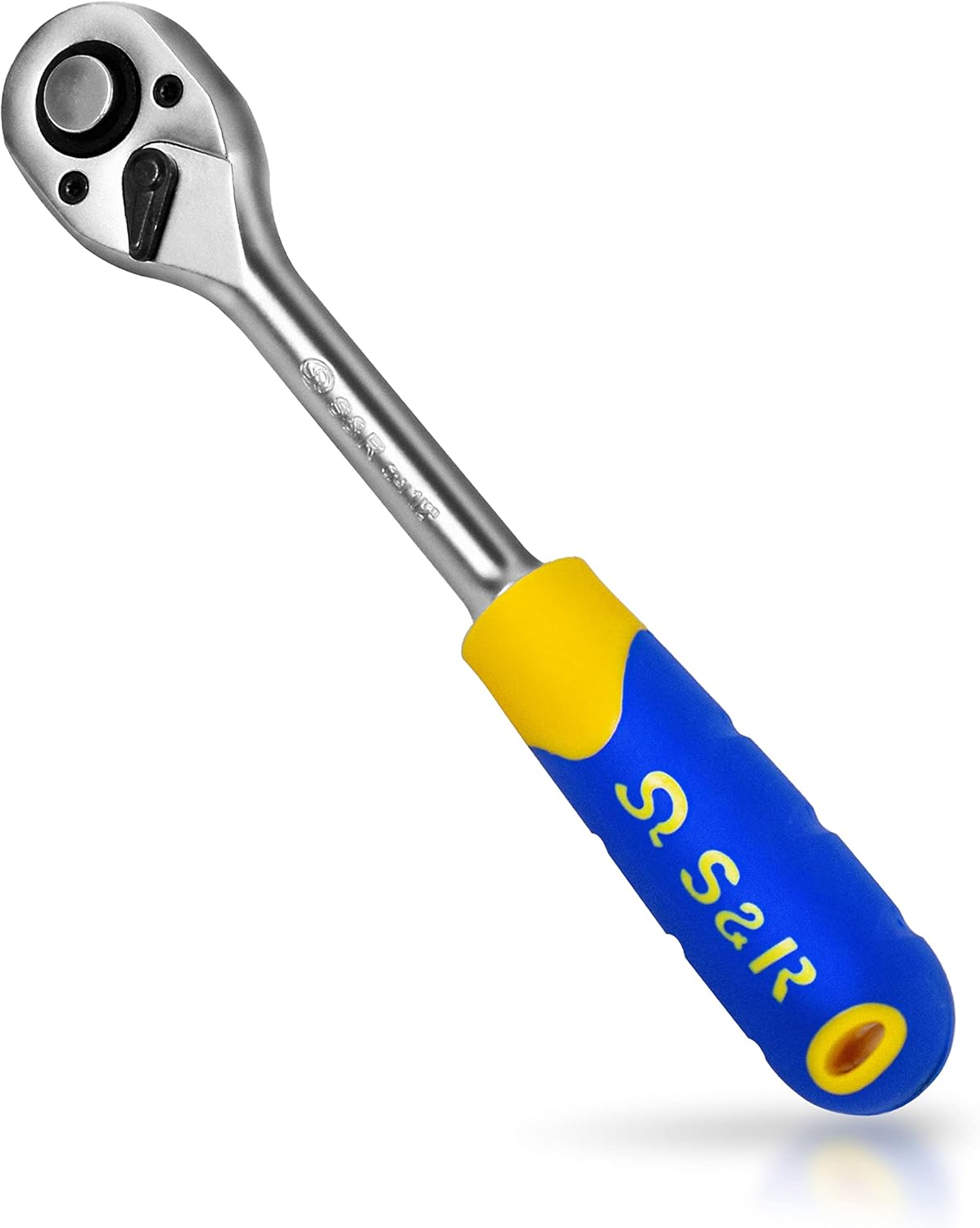 S&R Cricchetto Reversibile Professionale 1/2" in Acciaio al Cromo Vanadio, 25 cm, 45 Denti