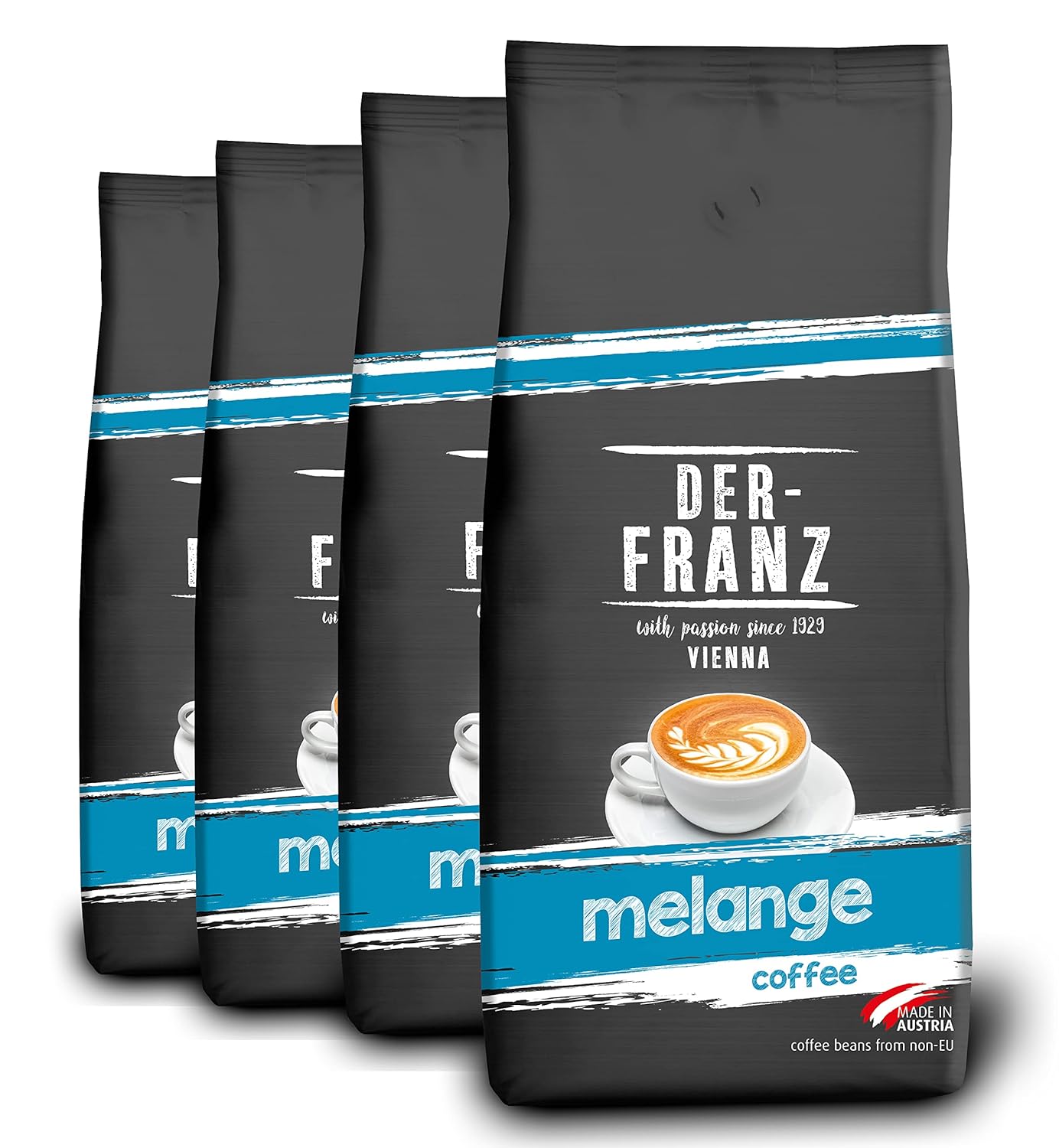 Detalle de Der-Franz Melange Kaffee 100% Arabica 4x1000 g