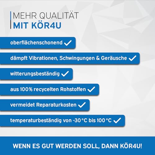 Thumbnail 6 de kör4u Antivibrationsmatte 60x60x0,5 cm – Schallschutz für Waschmaschine, Trockner und Fitnessgeräte