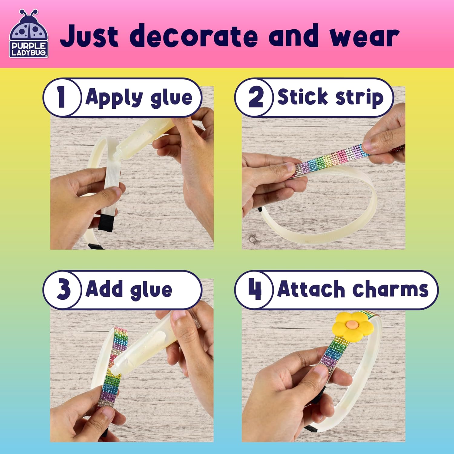 Thumbnail 4 de PURPLE LADYBUG DIY Headband Kit 6 🎀