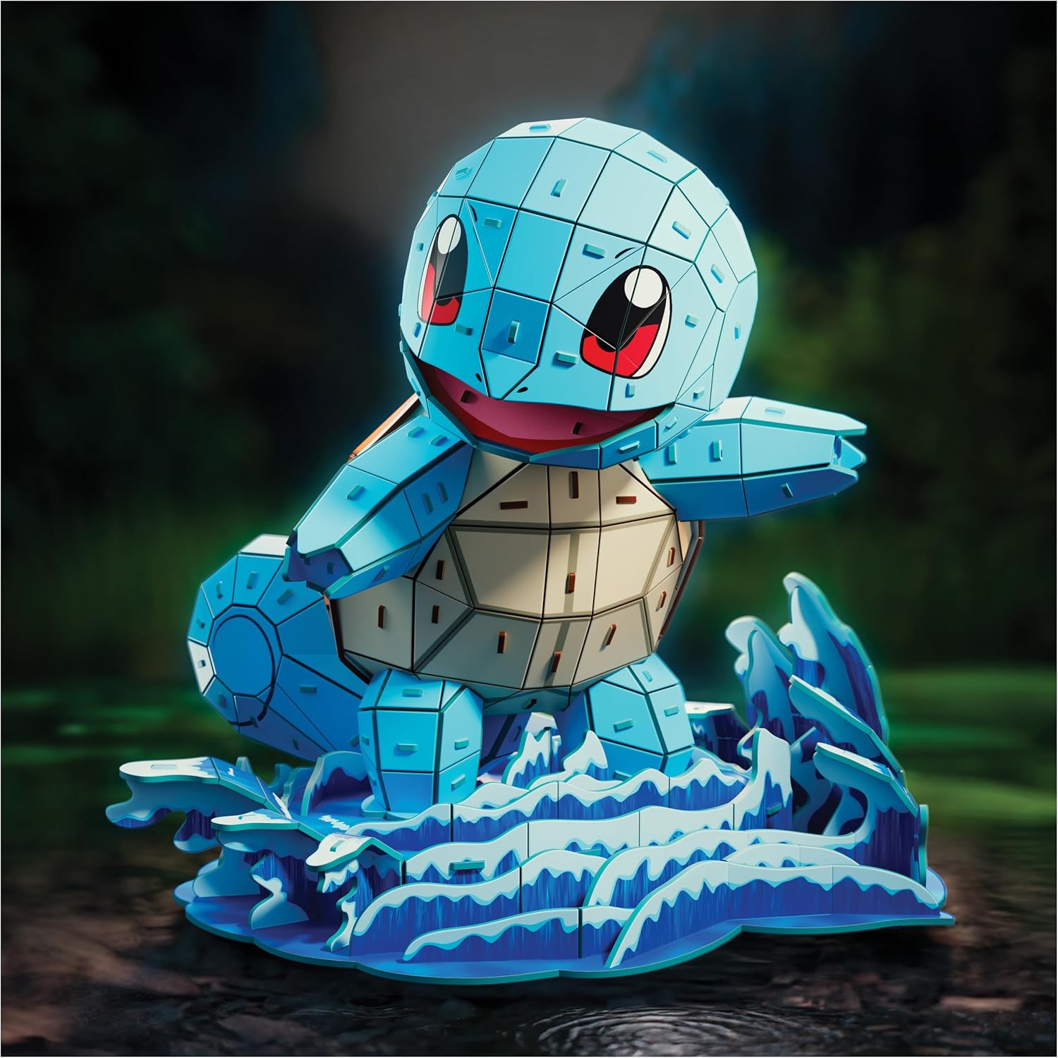 Detalle de 4D Build Schiggy Pokémon 3D Model Kit, 180-Piece Cardboard Build