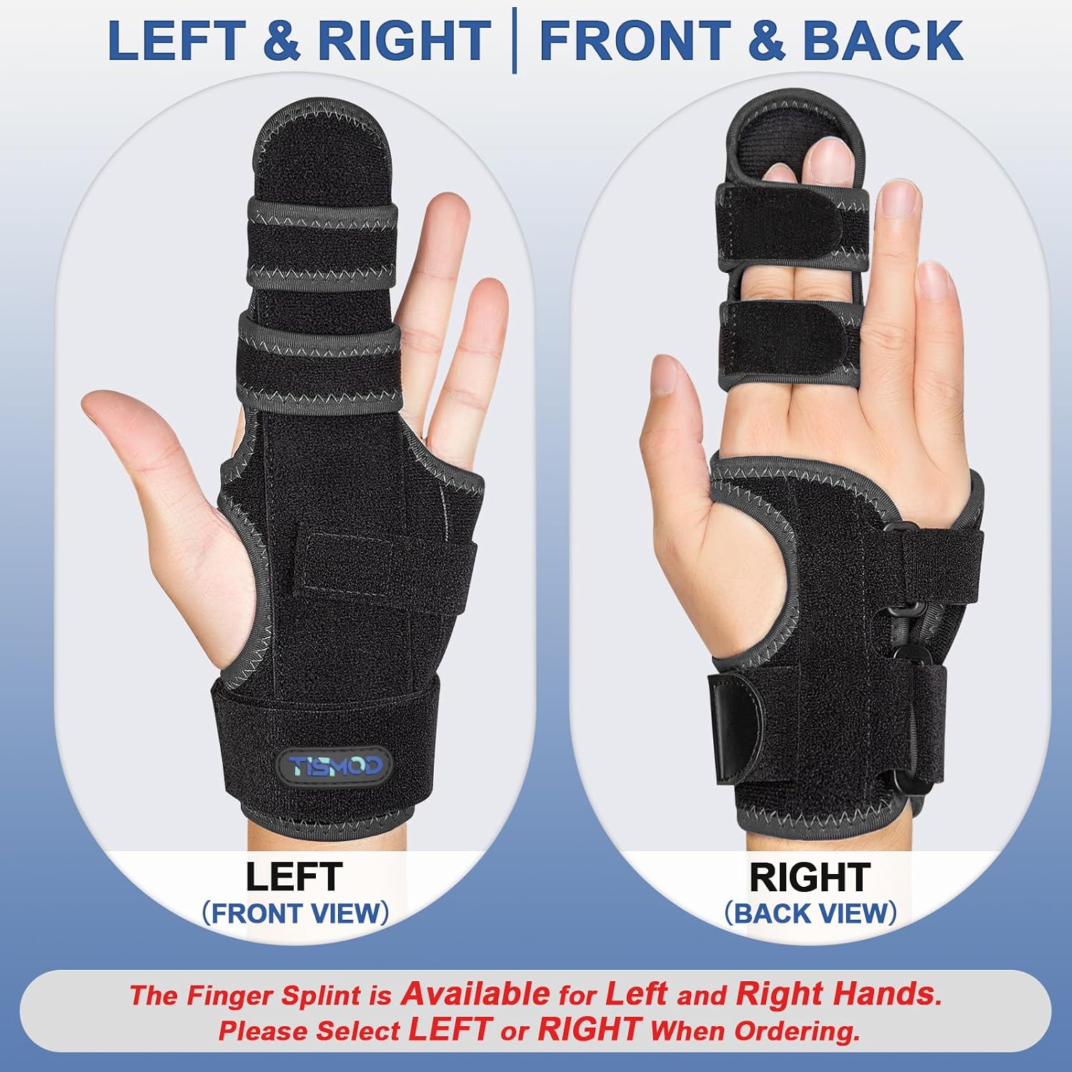 Detalle 2 de TISMOD WB02 Finger Splint for Left Hand, Adjustable Hook-and-Loop Support