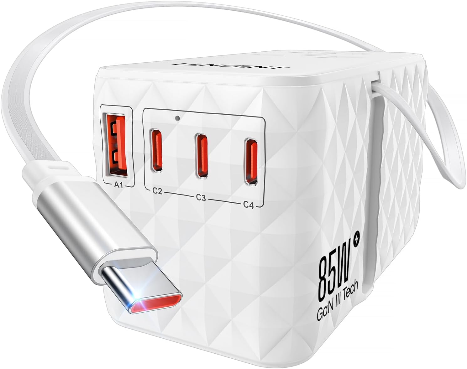 Thumbnail 6 de LENCENT Adaptateur de Voyage International 120W — 4 prises interchangeables et 1 USB-A + 3 USB-C PD