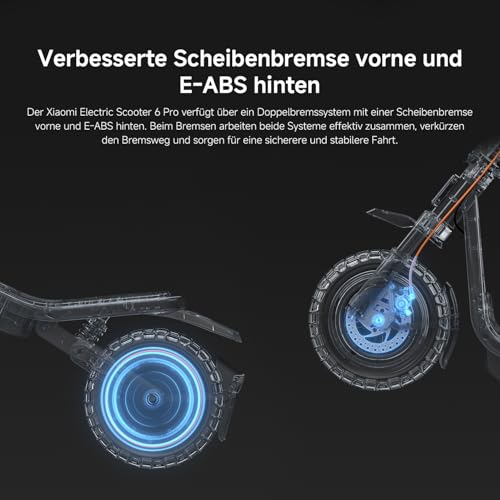 Thumbnail 10 de Xiaomi E-Scooter 6 Pro mit Deutscher Straßenzulassung – Geländetauglicher E-Scooter mit 70 km Reichweite