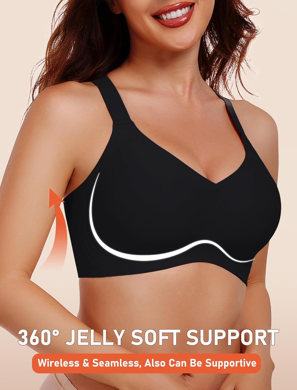 Detalle 2 de Gailife Womens Wireless Push Up Bra — Seamless Supportive T-Shirt Bra