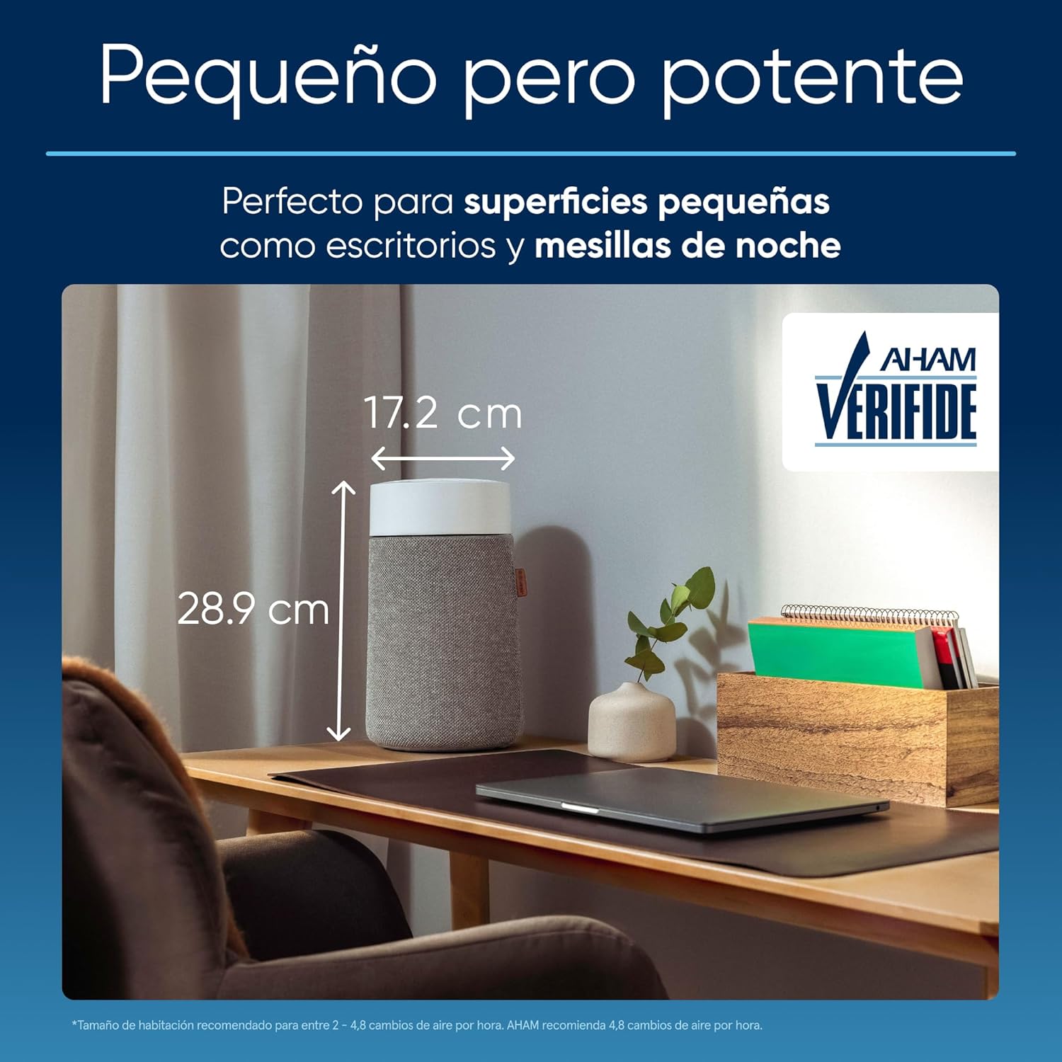Detalle 2 de BLUEAIR Blue Pure Mini Max - Purificador compacto y silencioso 🌬