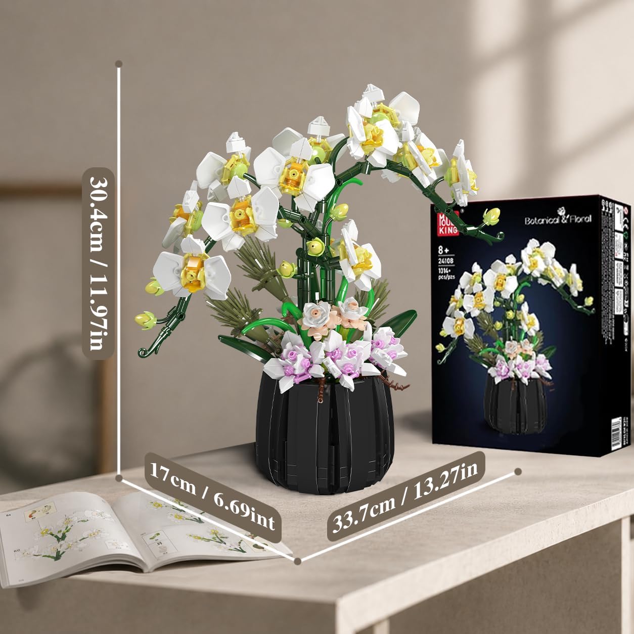 Thumbnail 4 de Mould King 24108 Orchideen-Baustein-Modell