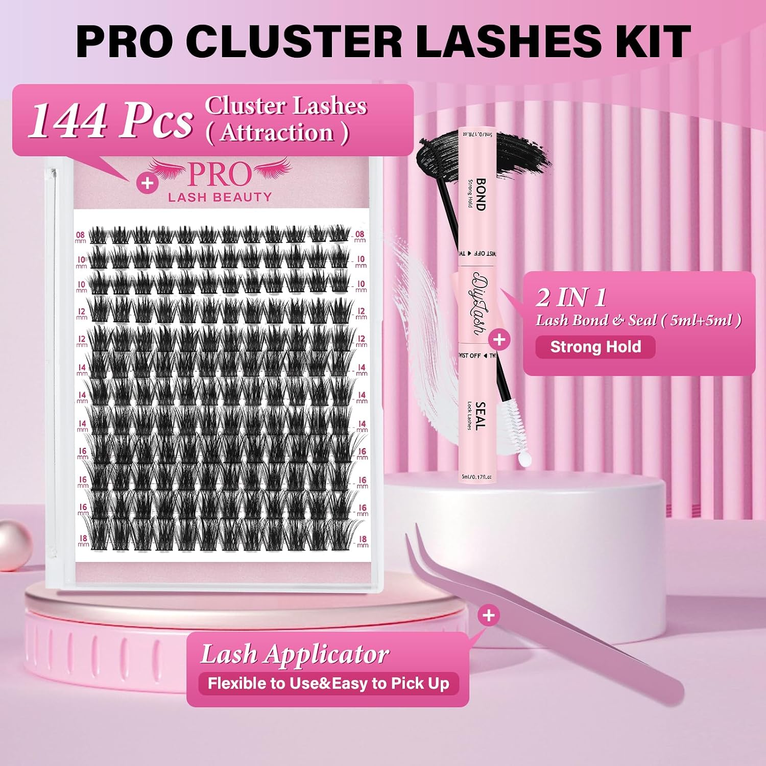 Detalle 2 de DIY Wimpernverlängerung Kit 144 Stück 🎀