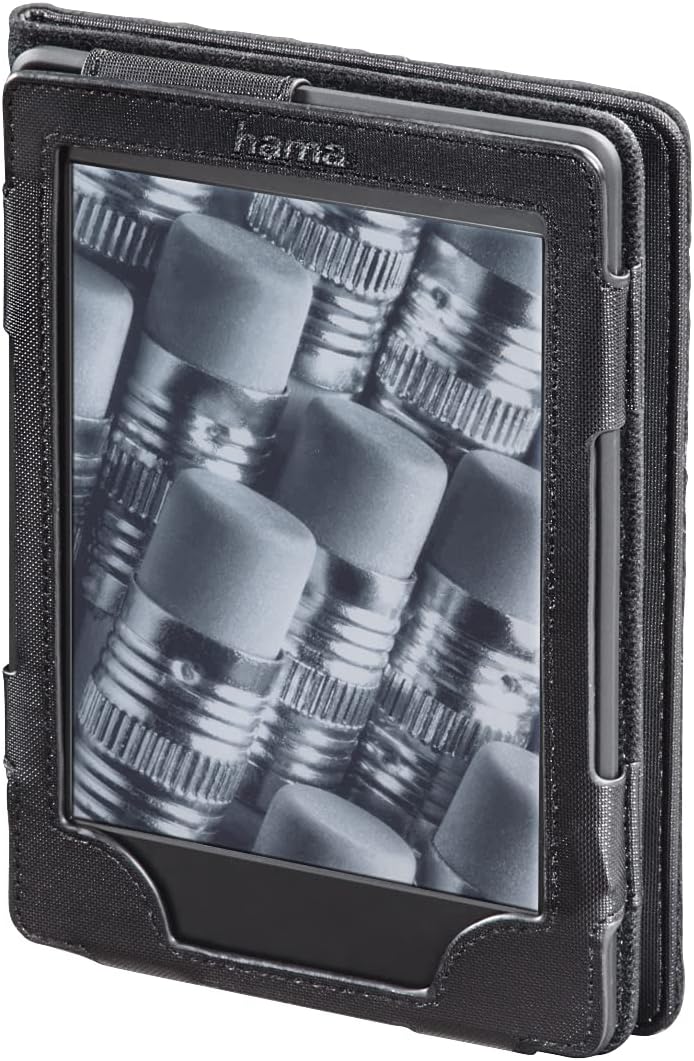 Detalle 2 de Hama eBook-Case Arezzo – Schutz-Hülle mit integriertem Magnet für Kindle WiFi/Paperwhite & Kobo Touch/Glo (klappbar), schwarz
