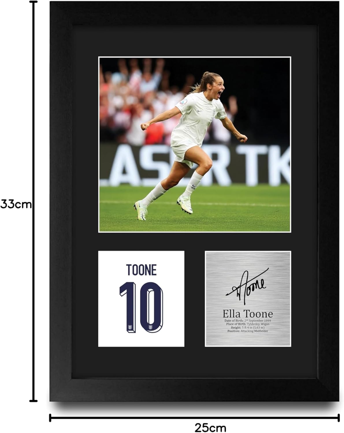 Thumbnail 2 de HWC Trading Ella Toone England A4 portrait framed signed autograph picture for football fans