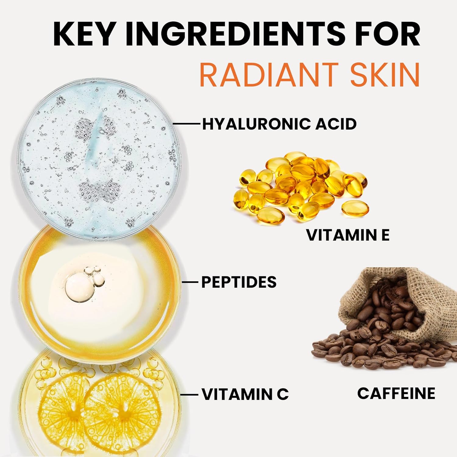 Detalle de Super Vitamin C Face Serum for Mature Skin (1.7 fl. oz.) with Hyaluronic Acid, Vitamin E, Caffeine