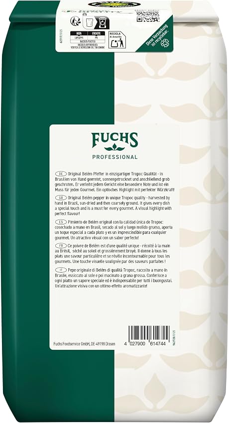 Detalle 2 de Fuchs Professional pimienta negra molida 1 kg 🧂