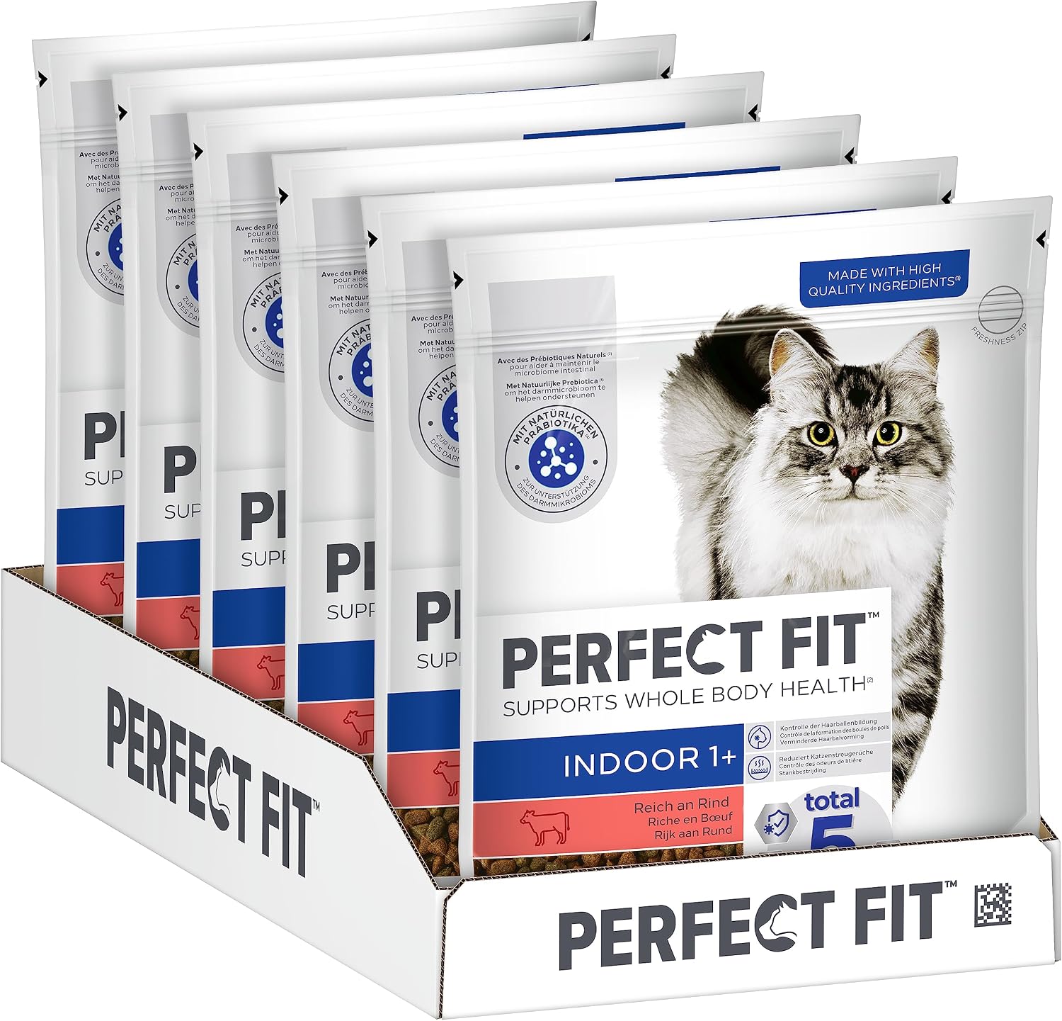 Detalle de PERFECT FIT Indoor Adult 1+ Trockenfutter für Katzen, Huhn – 7 kg