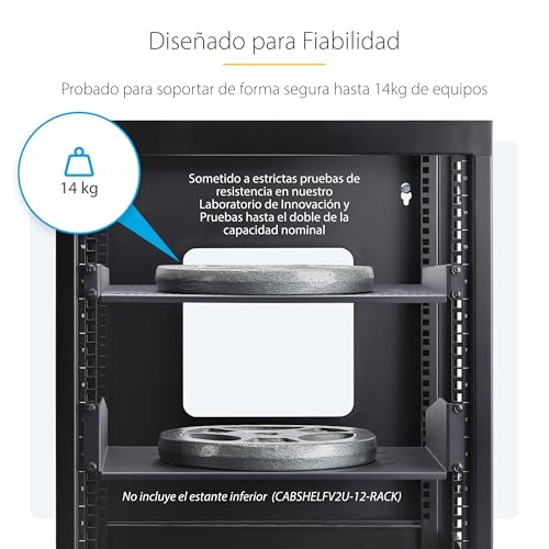Thumbnail 3 de StarTech.com Estante ventilado 1U 40,6 cm, carga 14 kg 🖥️