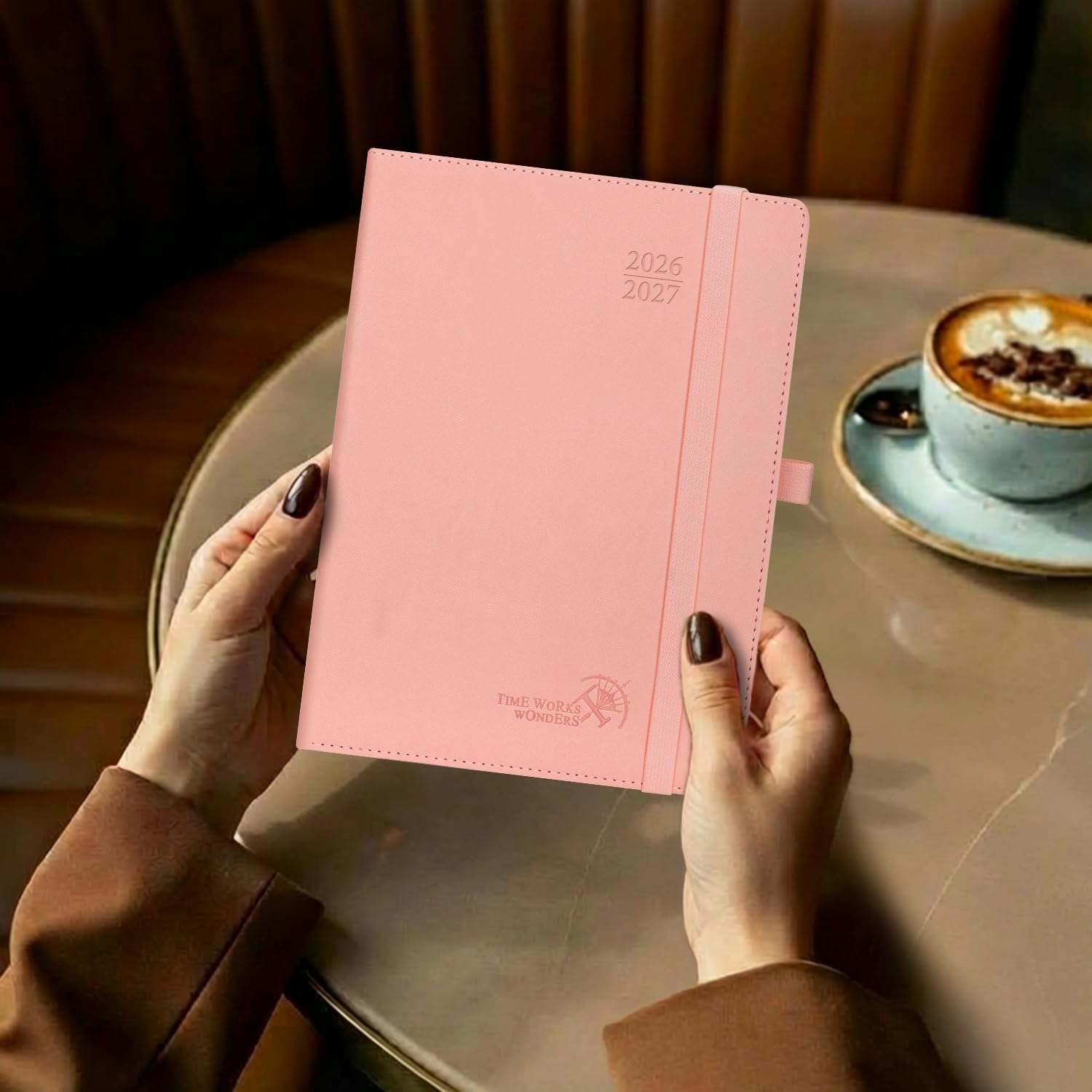 Thumbnail 6 de POPRUN 2026-2027 Academic Diary A5 Week to View (Aug'26–Dec'27) Soft Cover, 17 Months in Pink