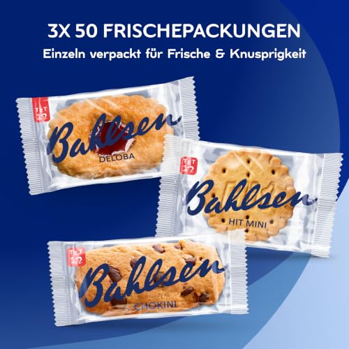 Detalle de Bahlsen Süßes Dreierlei: Keksmischung Deloba, Chokini & Hit (ca. 150 Stück)